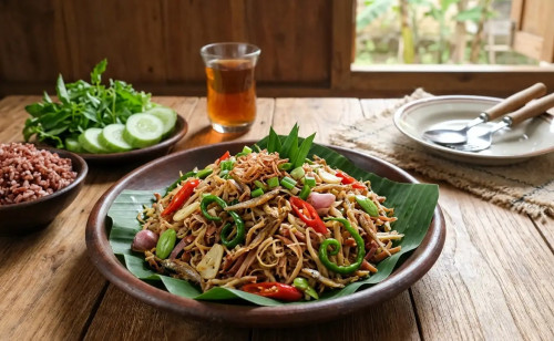 Jantung Pisang Tumis Ikan Teri, Menu Kampung Kaya Serat untuk Diet cover